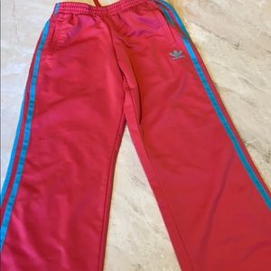 Girls Adidas Pink Sweatpants